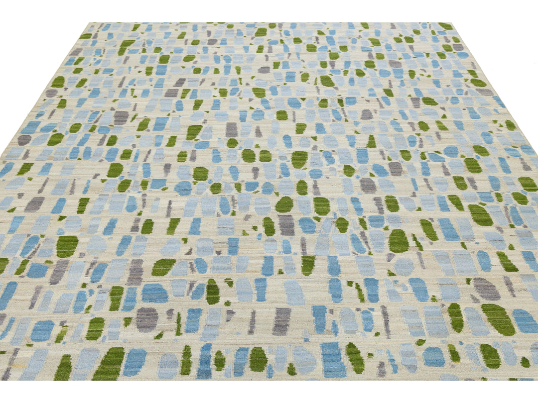 Modern Kilim Wool Rug 10 X 12