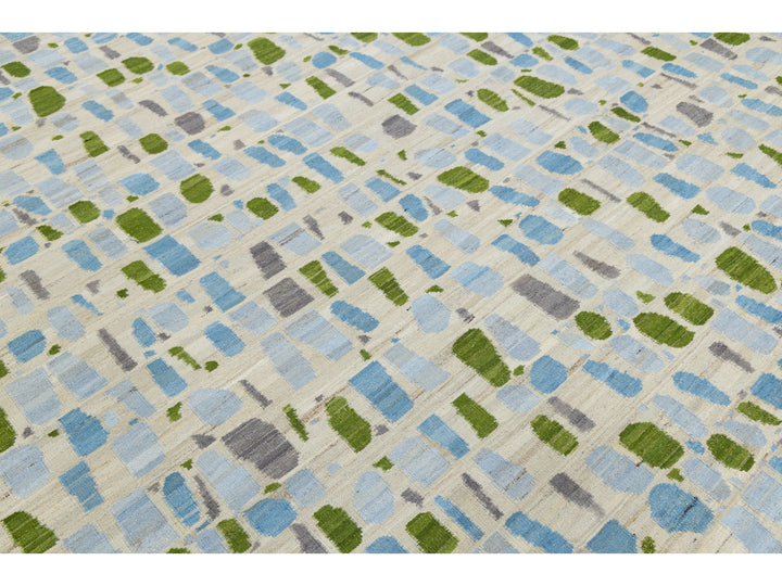 Modern Kilim Wool Rug 10 X 12