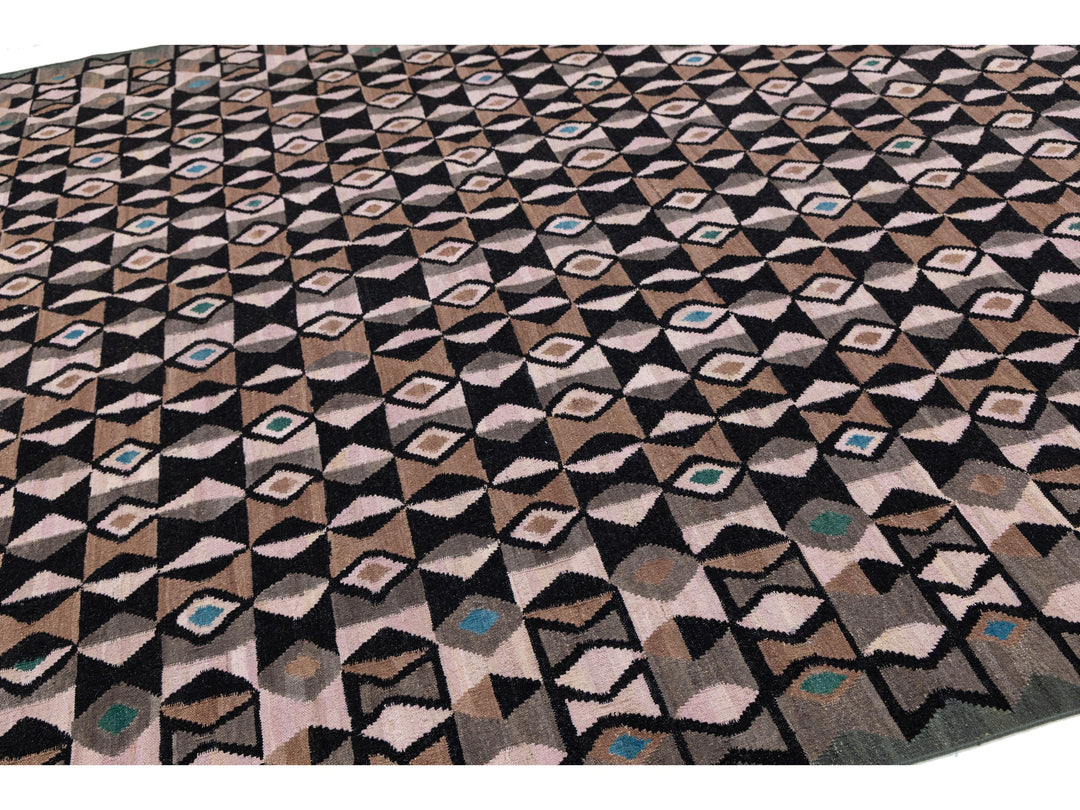 Modern Kilim Wool Rug 10 X 12