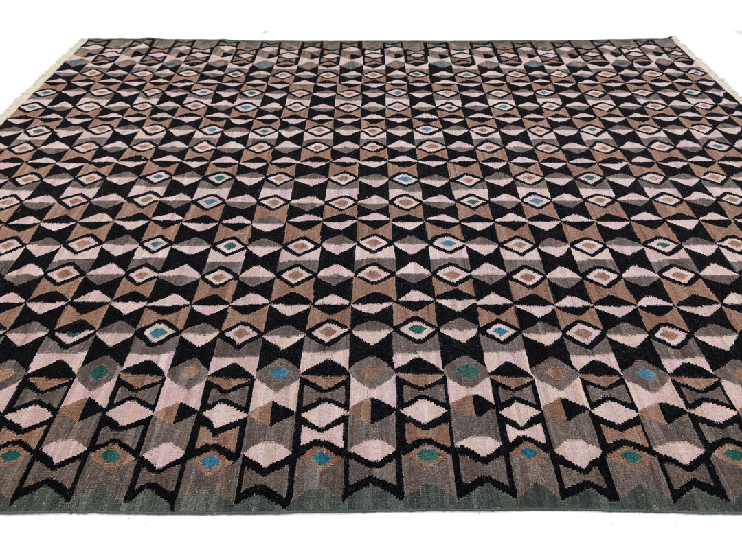 Modern Kilim Wool Rug 10 X 12