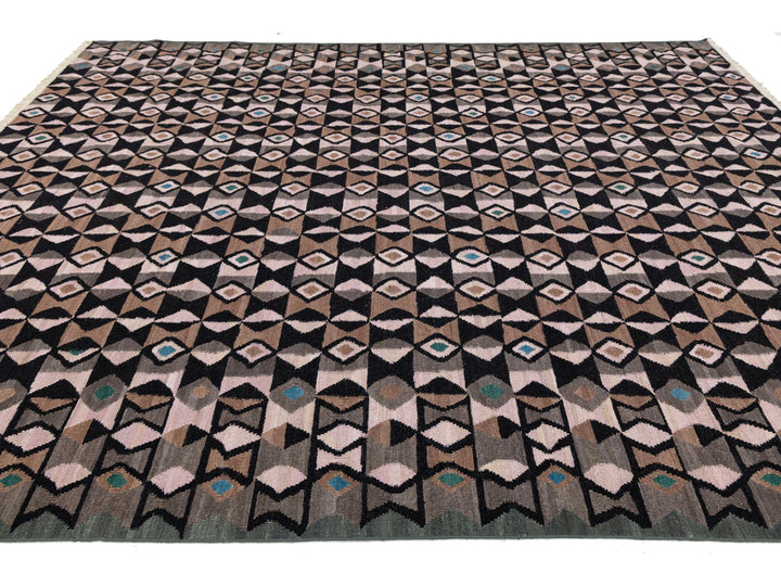 Modern Kilim Wool Rug 10 X 12