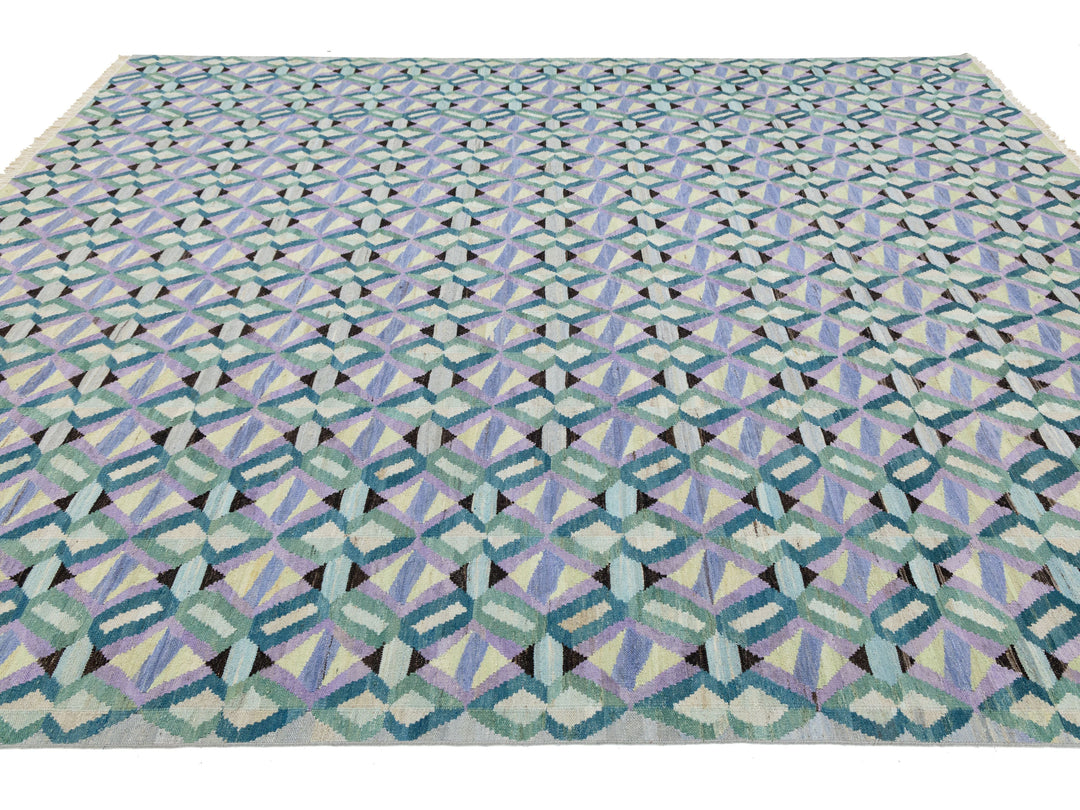 Modern Kilim Wool Rug 10 X 12