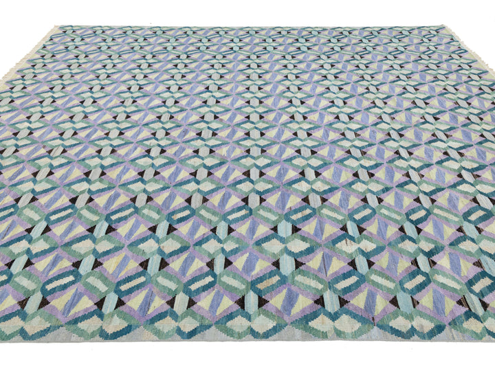 Modern Kilim Wool Rug 10 X 12
