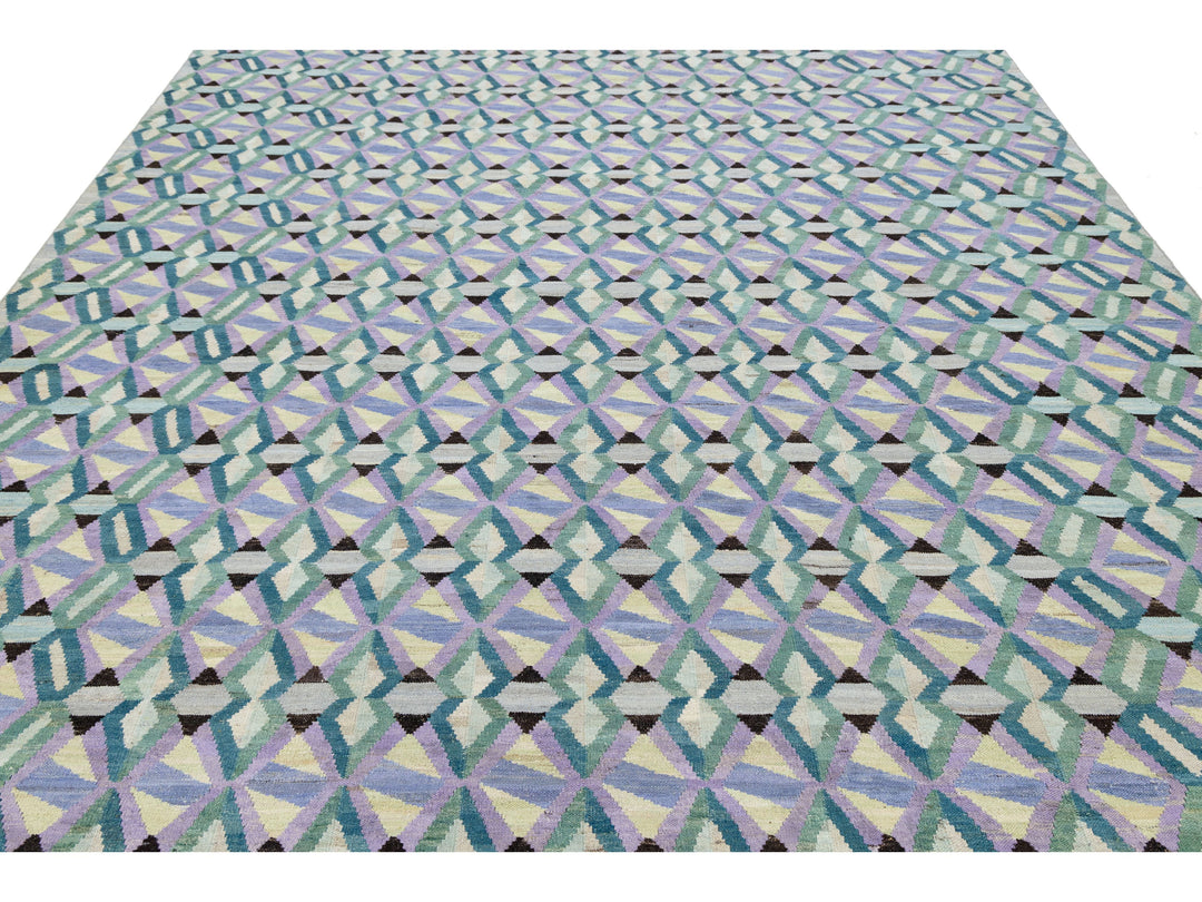 Modern Kilim Wool Rug 10 X 12