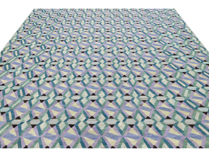 Modern Kilim Wool Rug 10 X 12