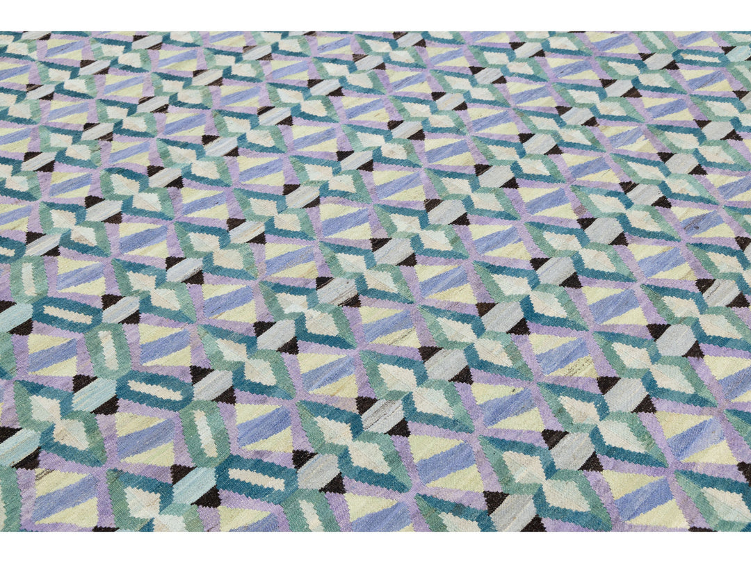 Modern Kilim Wool Rug 10 X 12