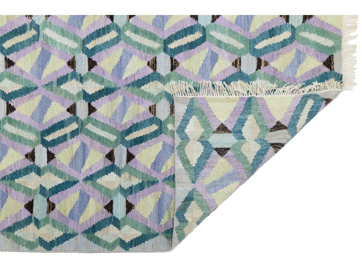 Modern Kilim Wool Runner Rug 3 X 12