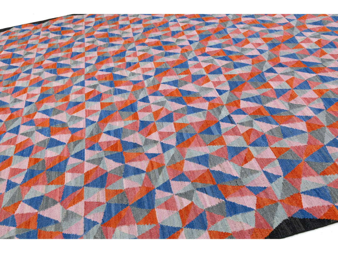 Modern Kilim Wool Rug 10 X 12