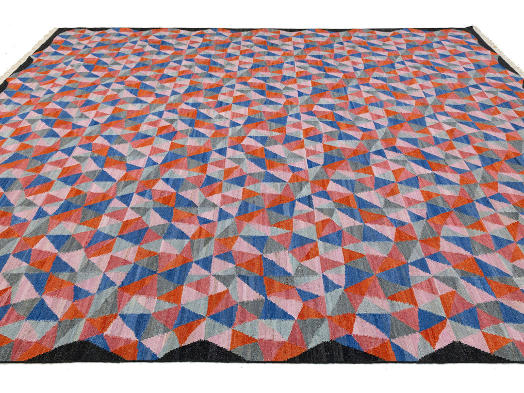 Modern Kilim Wool Rug 10 X 12