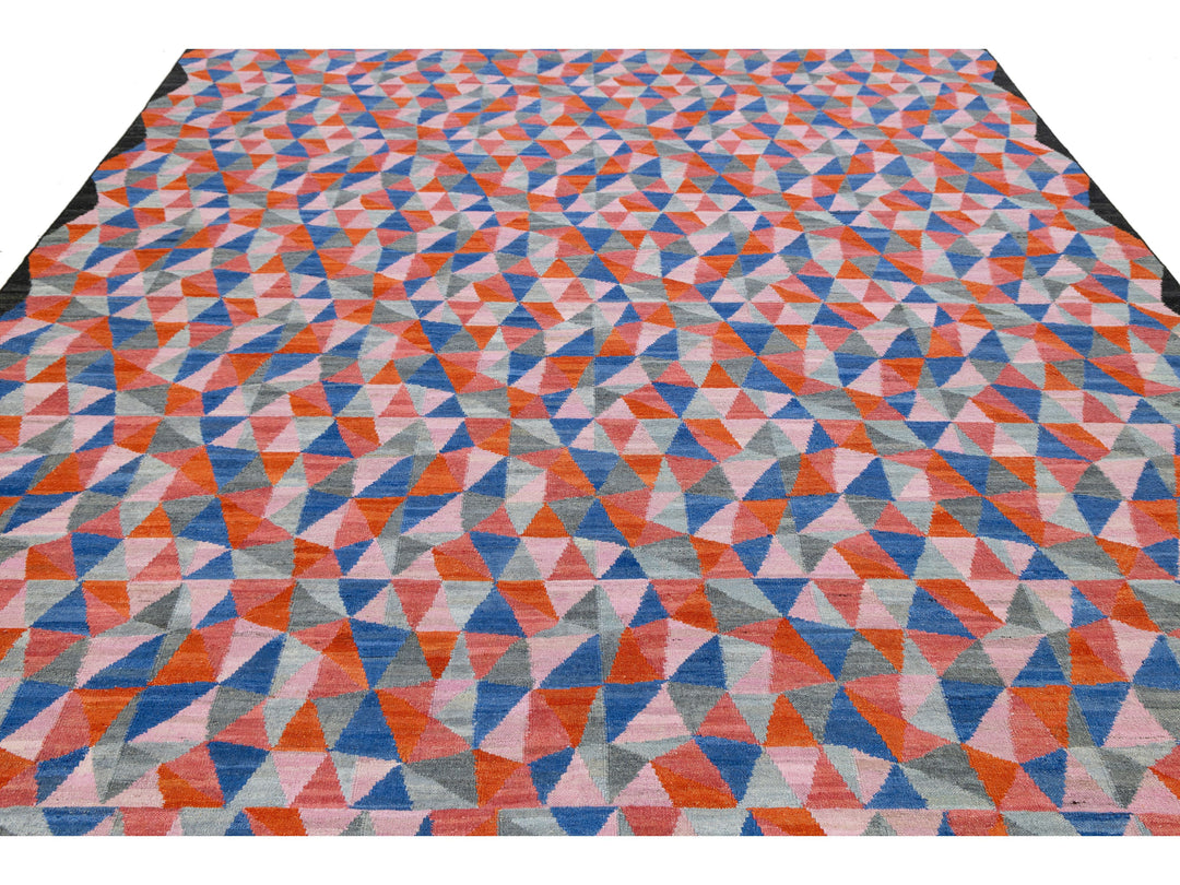Modern Kilim Wool Rug 10 X 12