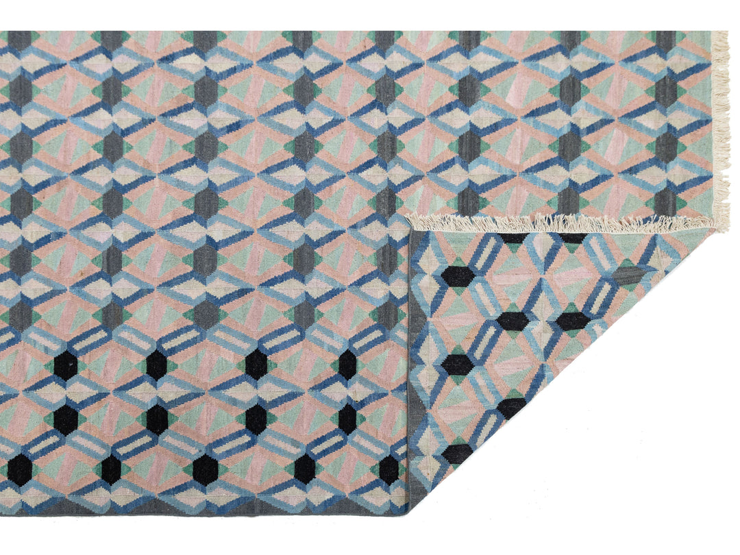 Modern Kilim Wool Rug 10 X 12