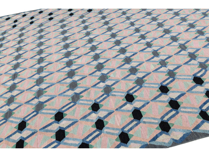 Modern Kilim Wool Rug 10 X 12