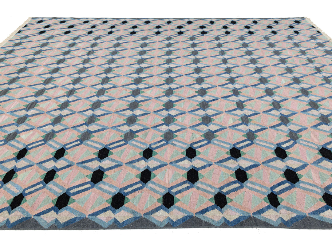 Modern Kilim Wool Rug 10 X 12