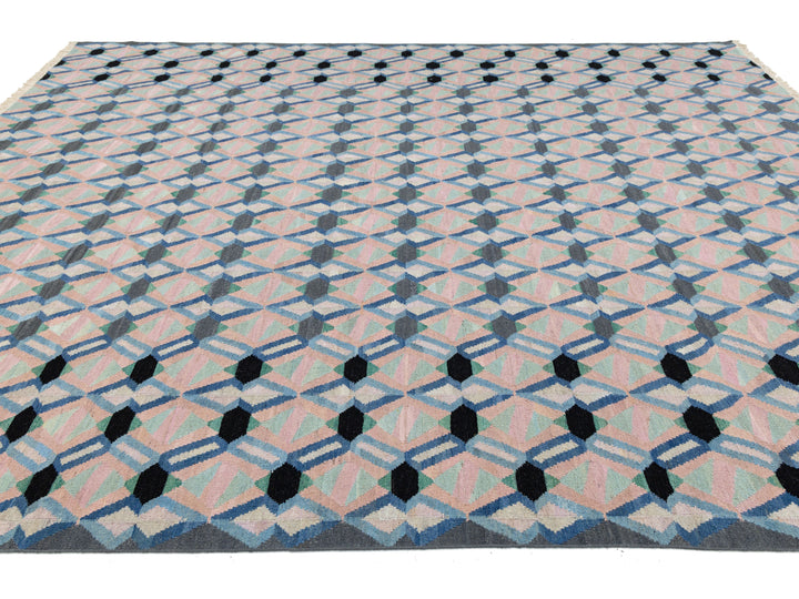 Modern Kilim Wool Rug 10 X 12