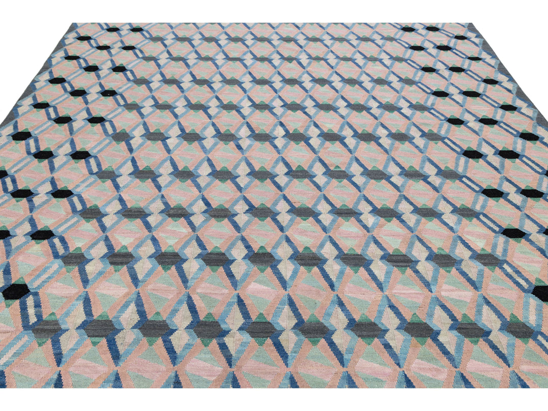 Modern Kilim Wool Rug 10 X 12