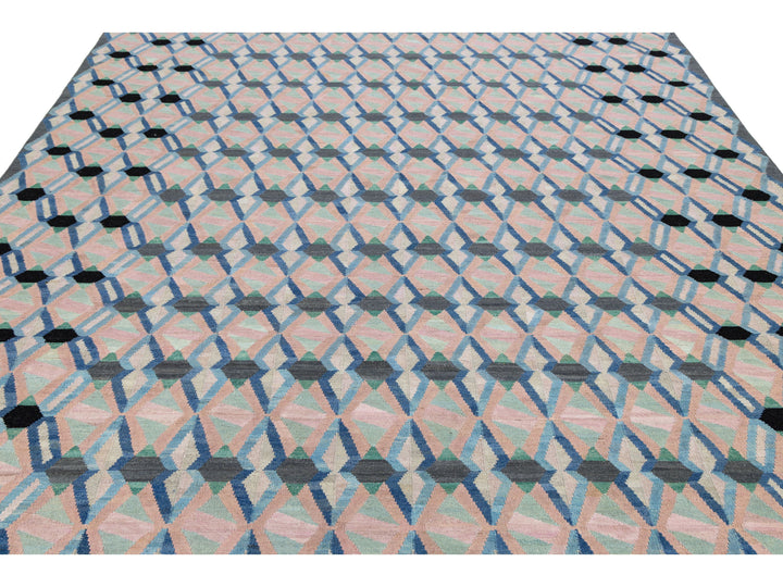 Modern Kilim Wool Rug 10 X 12