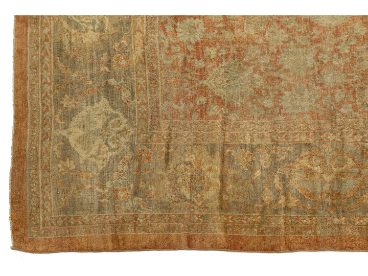 Antique Mahal Wool Rug 15 X 25