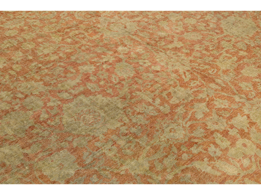 Antique Mahal Wool Rug 15 X 25