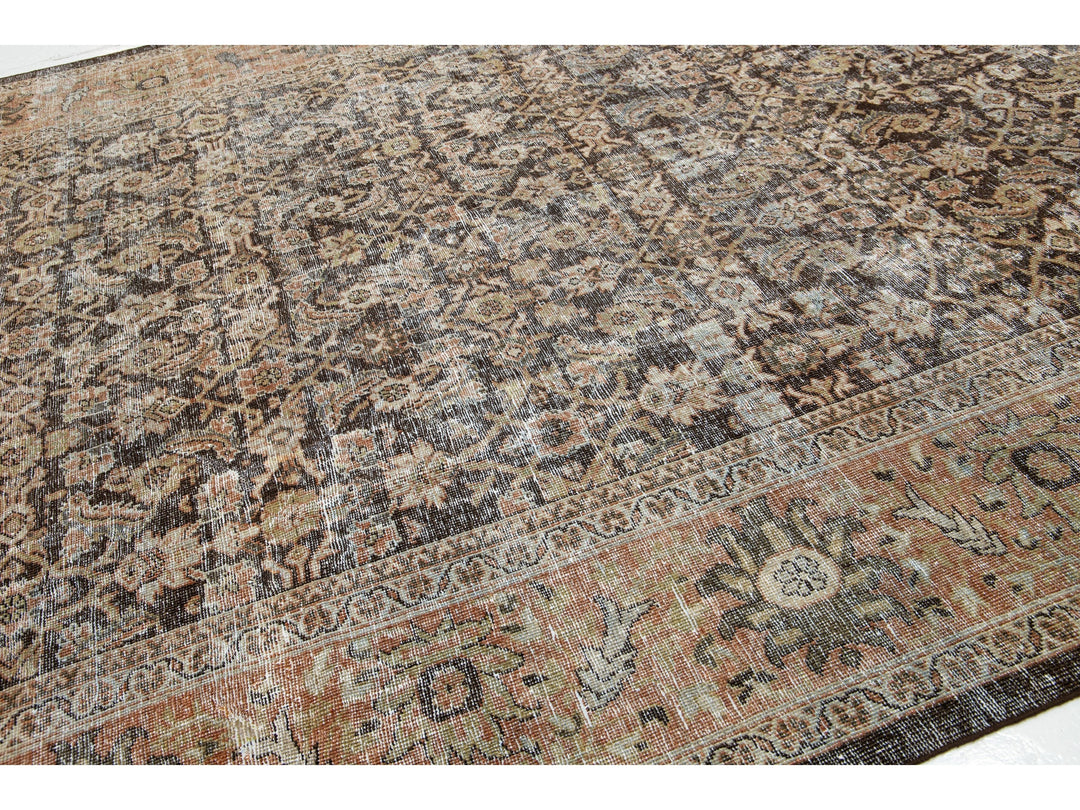 Antique Sultanabad Wool Rug 10 X 14