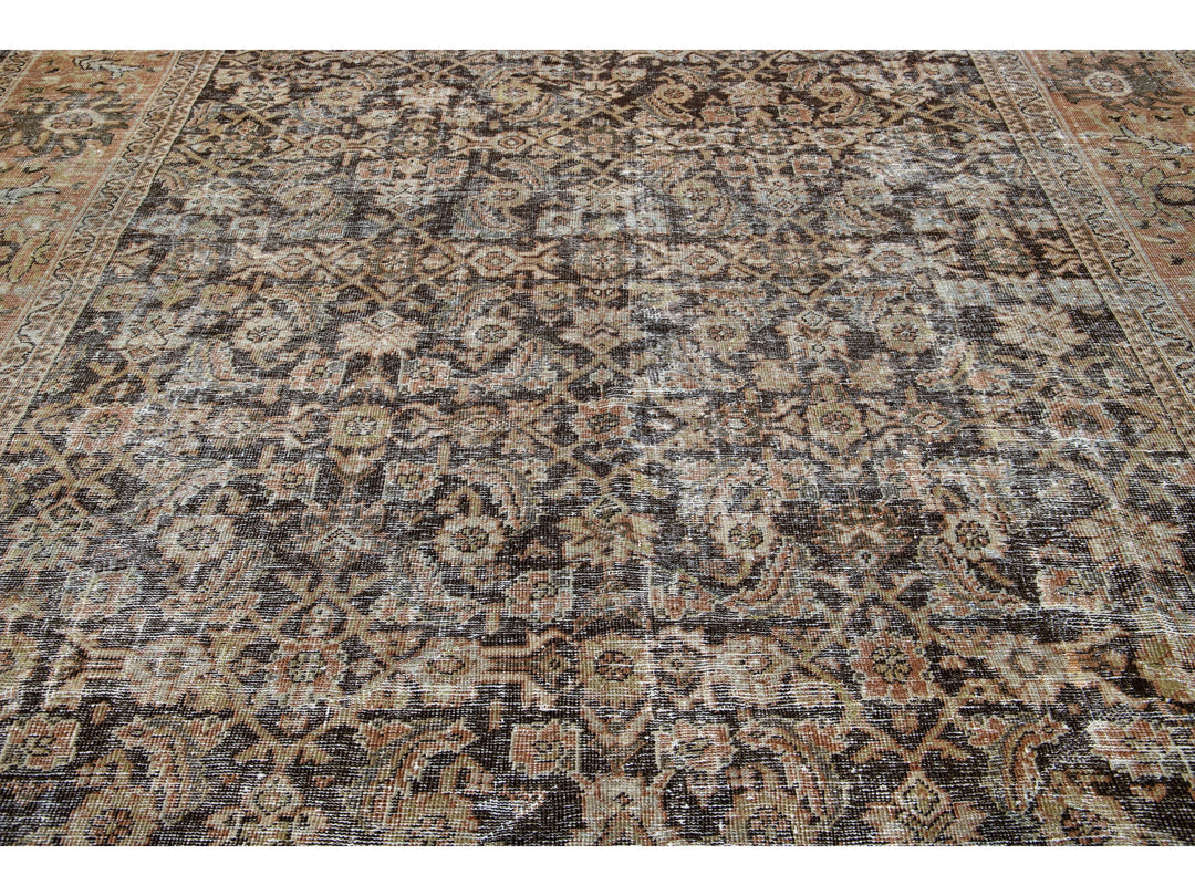 Antique Sultanabad Wool Rug 10 X 14