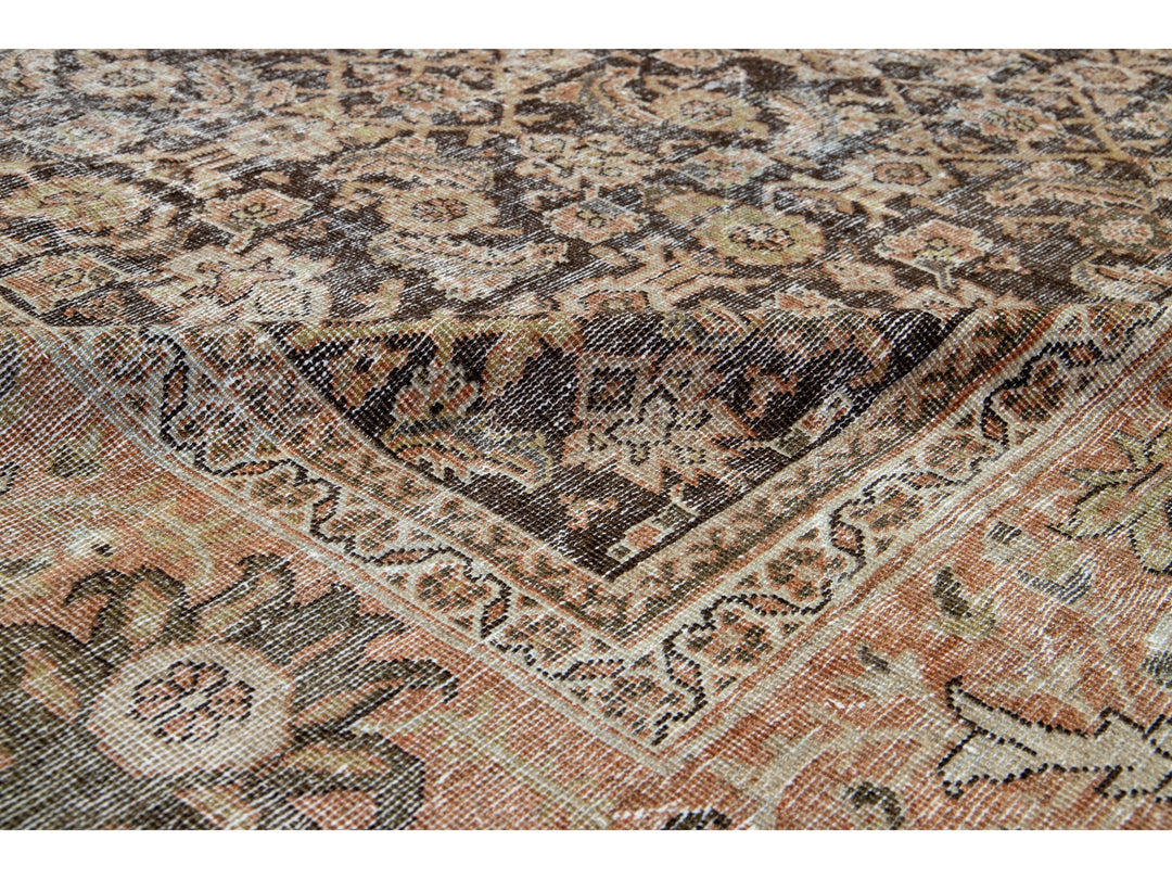 Antique Sultanabad Wool Rug 10 X 14