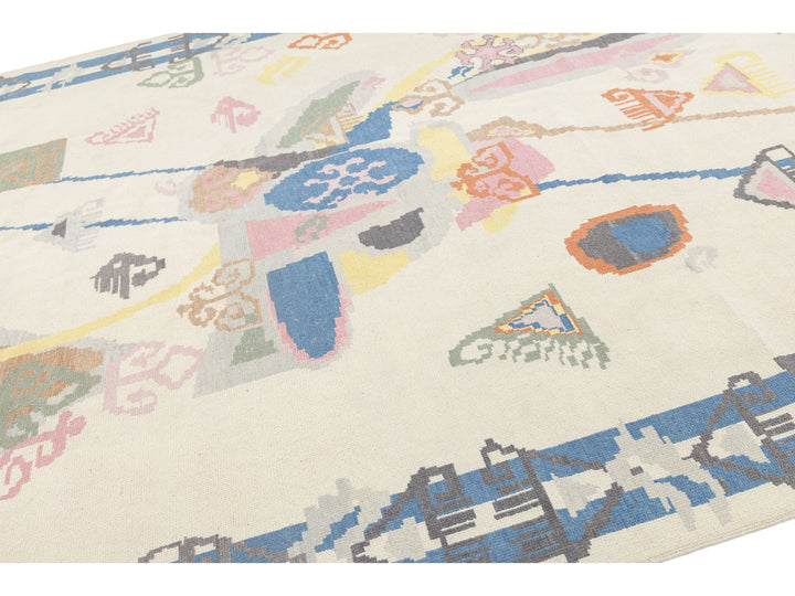 Modern Art Deco Wool Rug 9 X 12