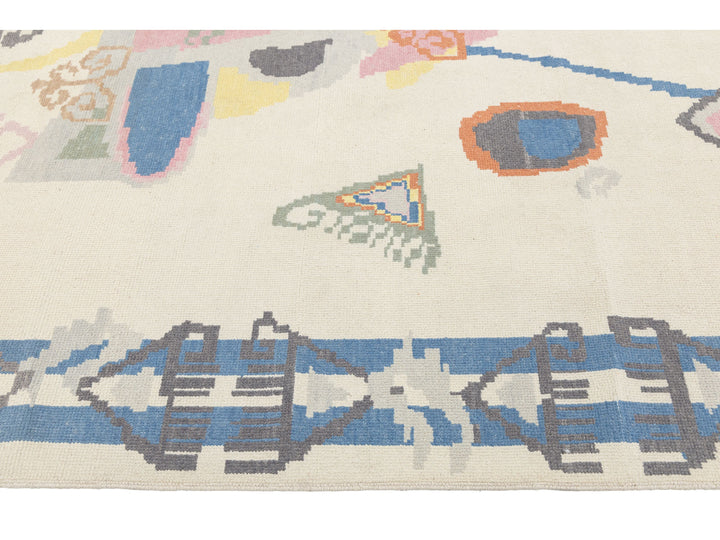 Modern Art Deco Wool Rug 9 X 12