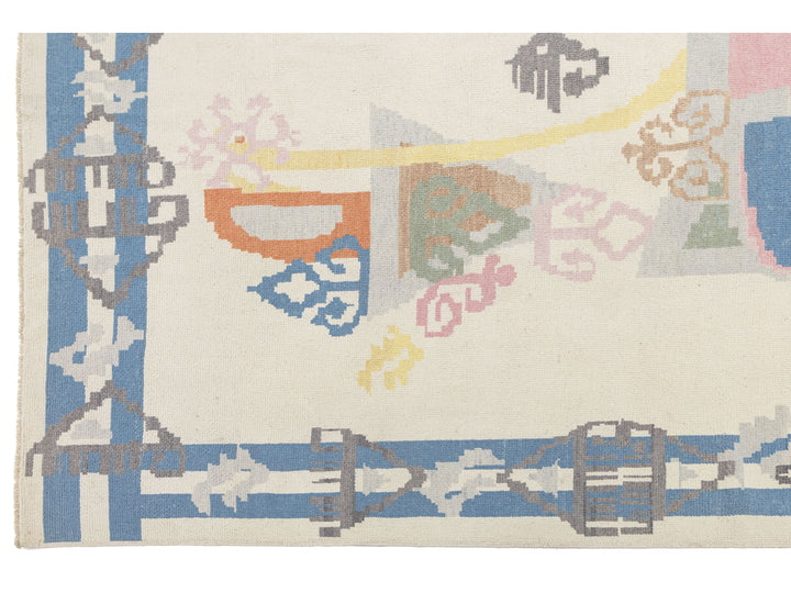 Modern Art Deco Wool Rug 9 X 12
