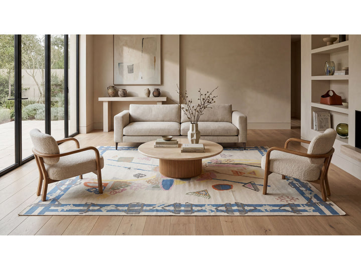 Modern Art Deco Wool Rug 9 X 12