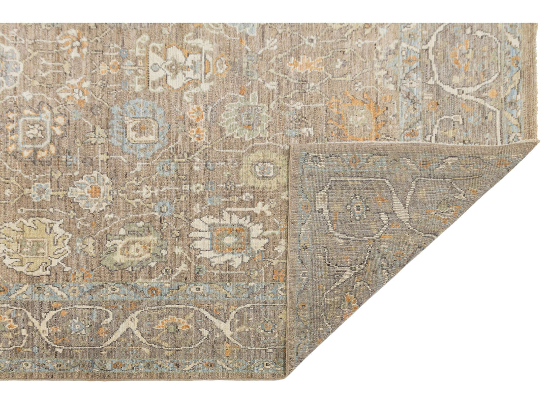 Modern Oushak Wool Rug 9 X 13
