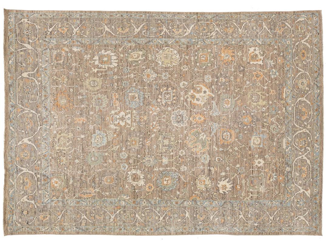 Modern Oushak Wool Rug 9 X 13