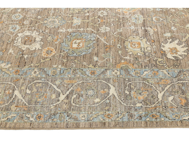 Modern Oushak Wool Rug 9 X 13