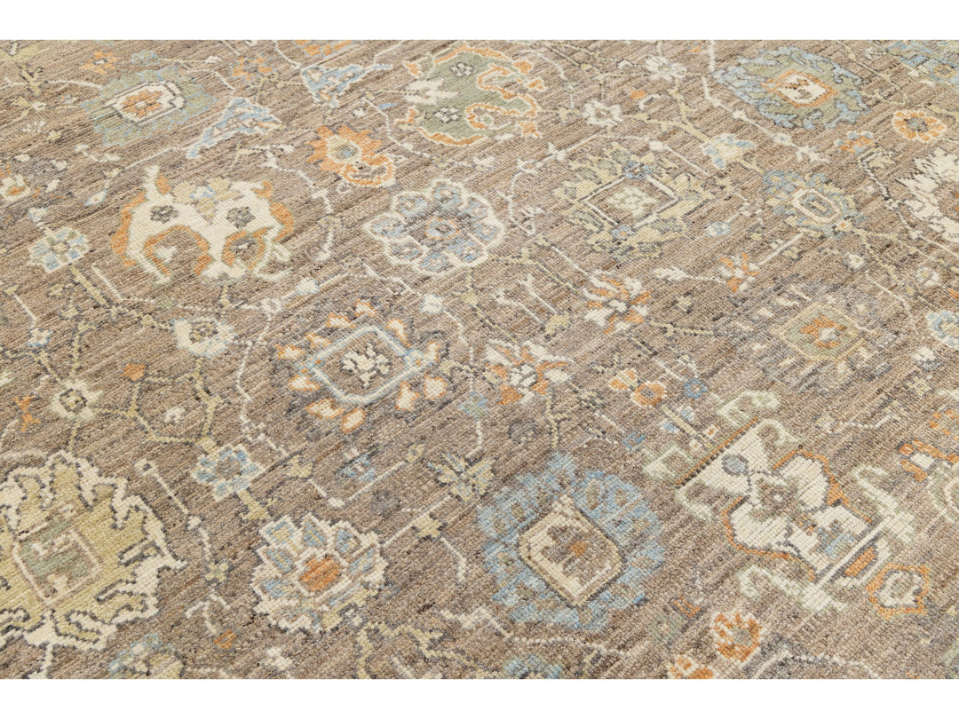 Modern Oushak Wool Rug 9 X 13