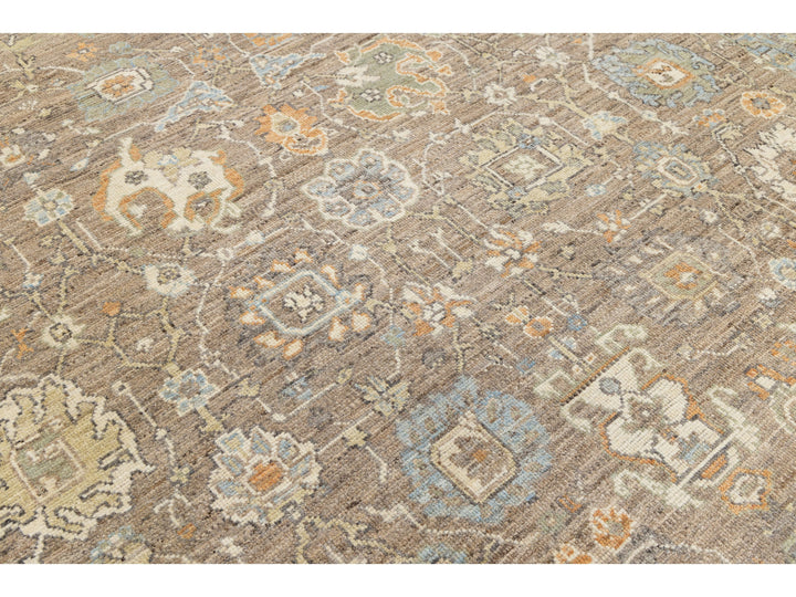 Modern Oushak Wool Rug 9 X 13