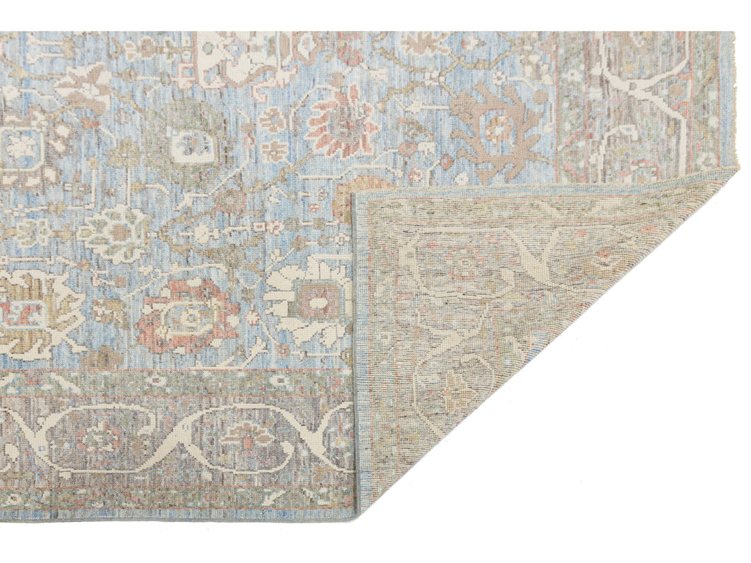 Modern Oushak Wool Rug 9 X 12