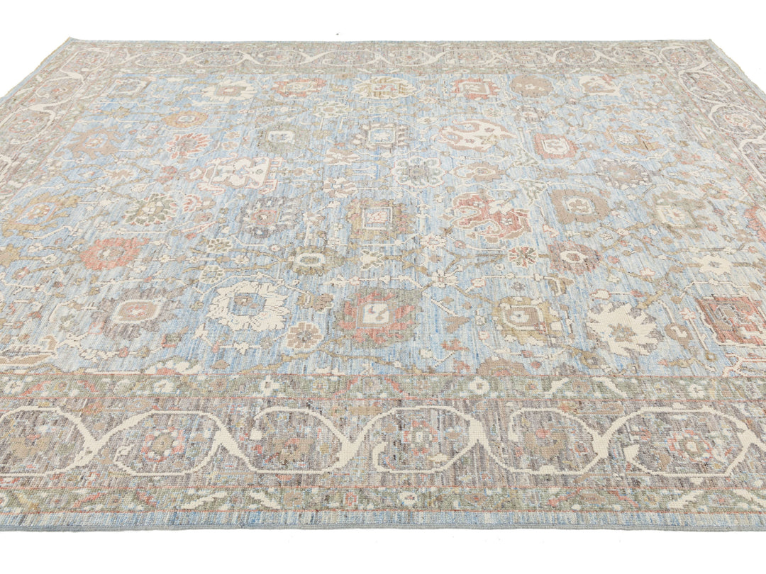 Modern Oushak Wool Rug 9 X 12