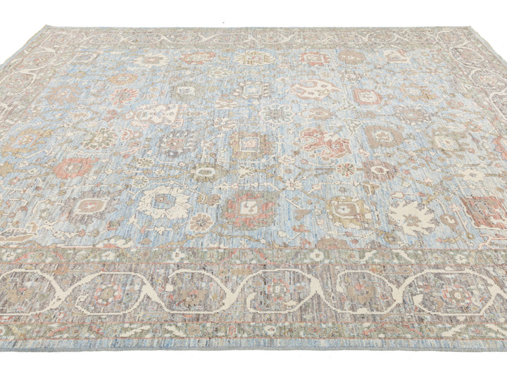 Modern Oushak Wool Rug 9 X 12