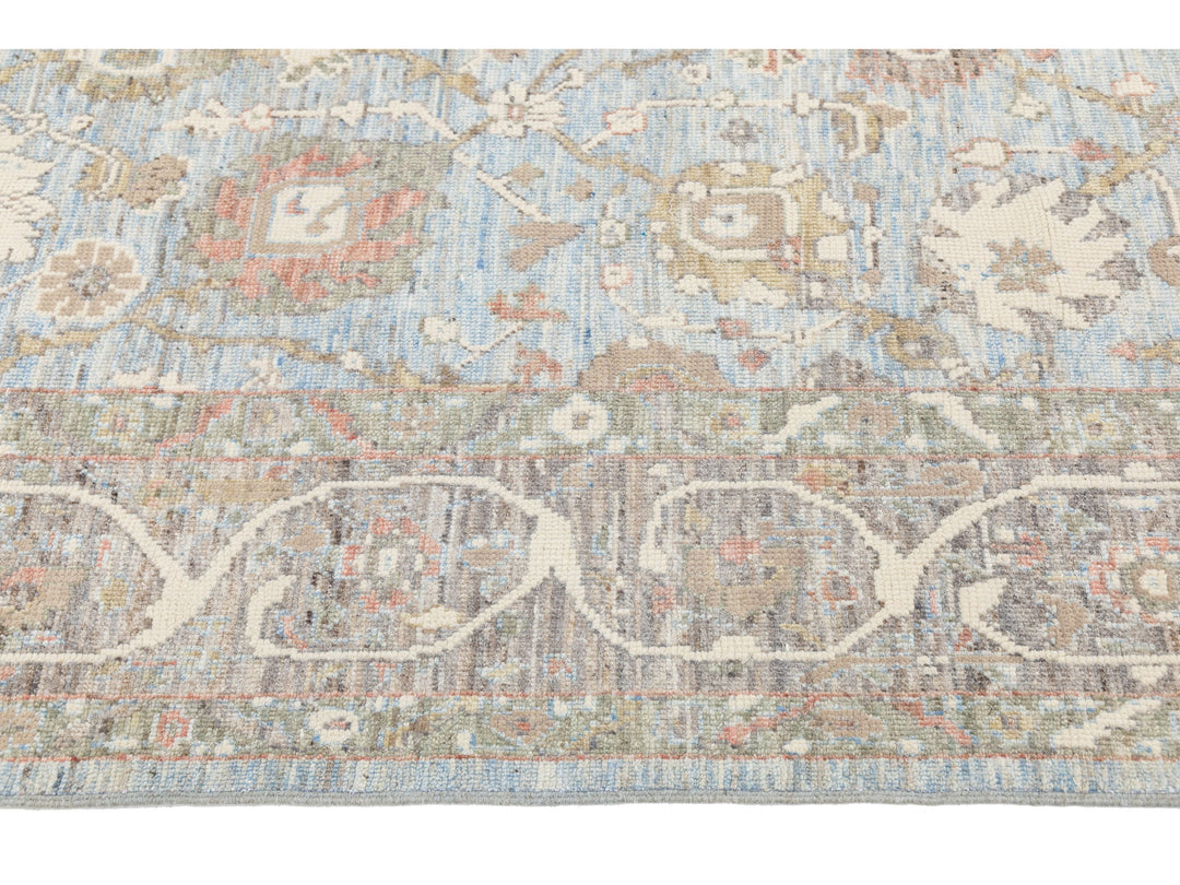 Modern Oushak Wool Rug 9 X 12