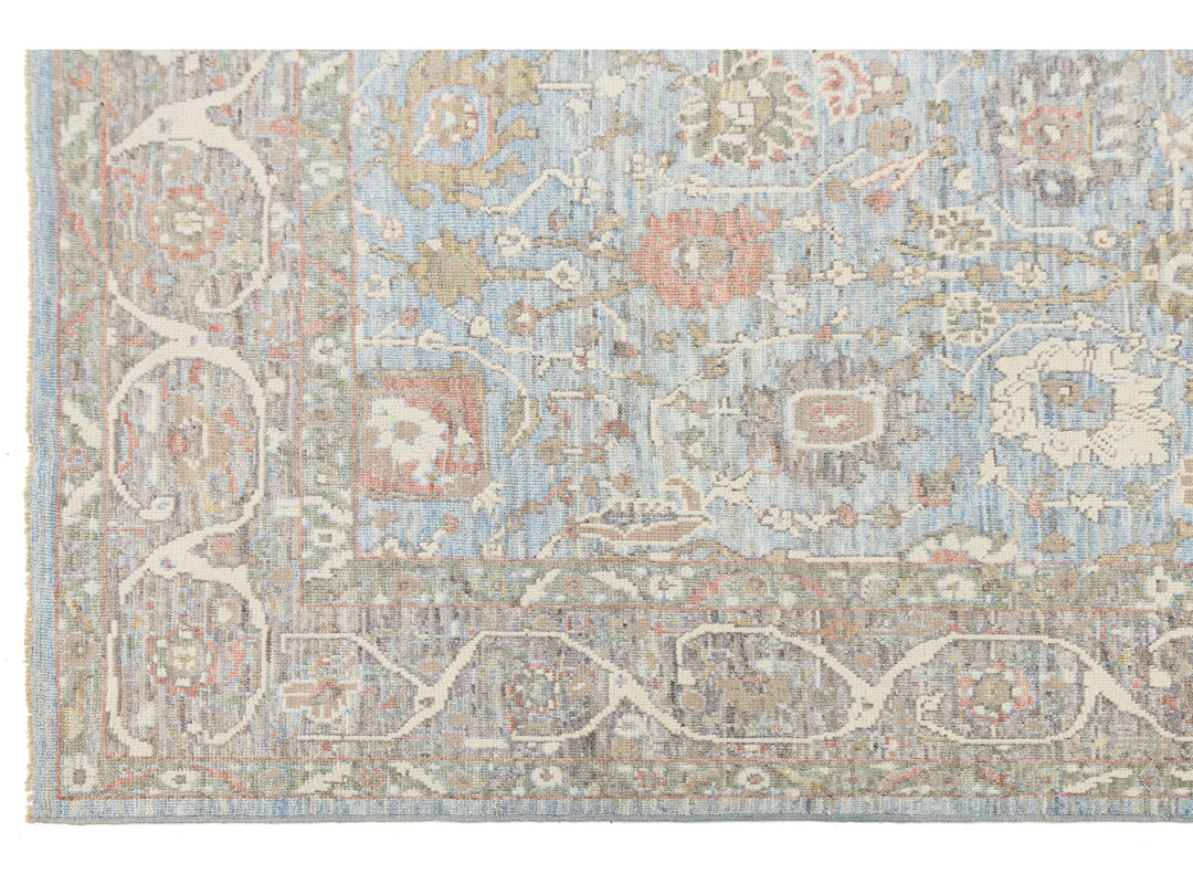 Modern Oushak Wool Rug 9 X 12