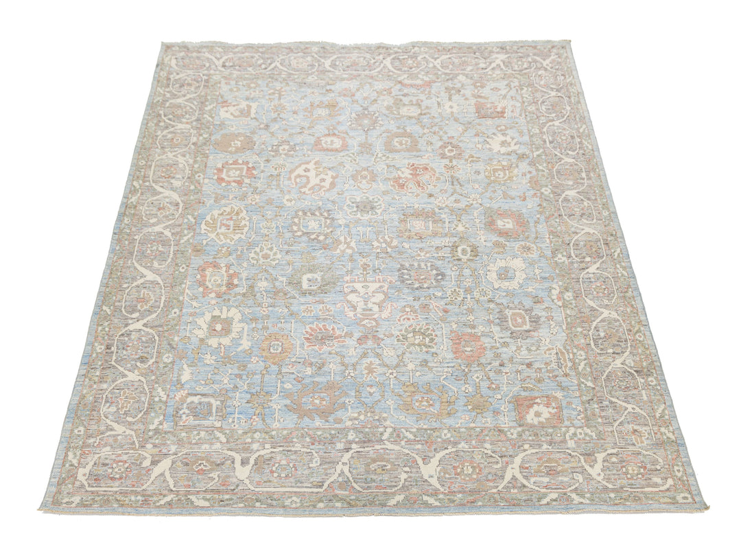 Modern Oushak Wool Rug 9 X 12