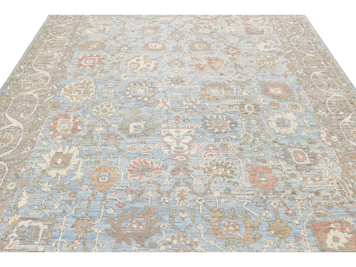 Modern Oushak Wool Rug 9 X 12