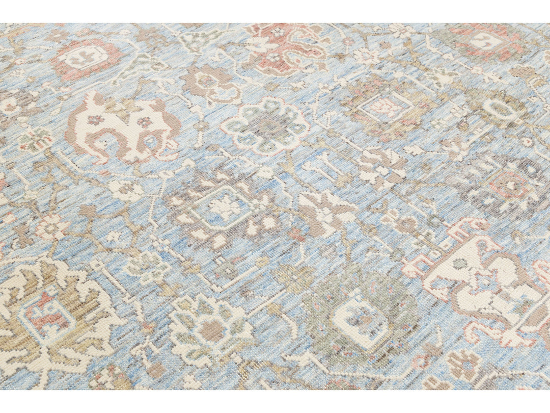 Modern Oushak Wool Rug 9 X 12