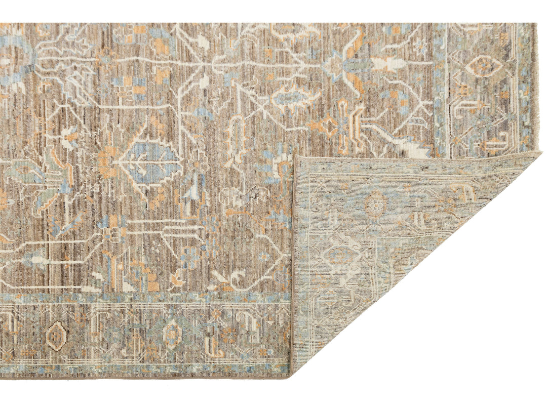 Modern Oushak Wool Rug 9 X 12