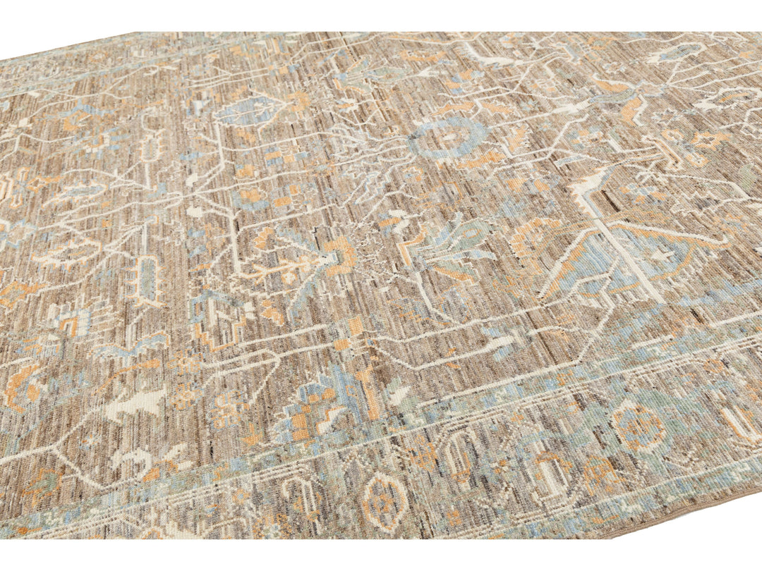 Modern Oushak Wool Rug 9 X 12