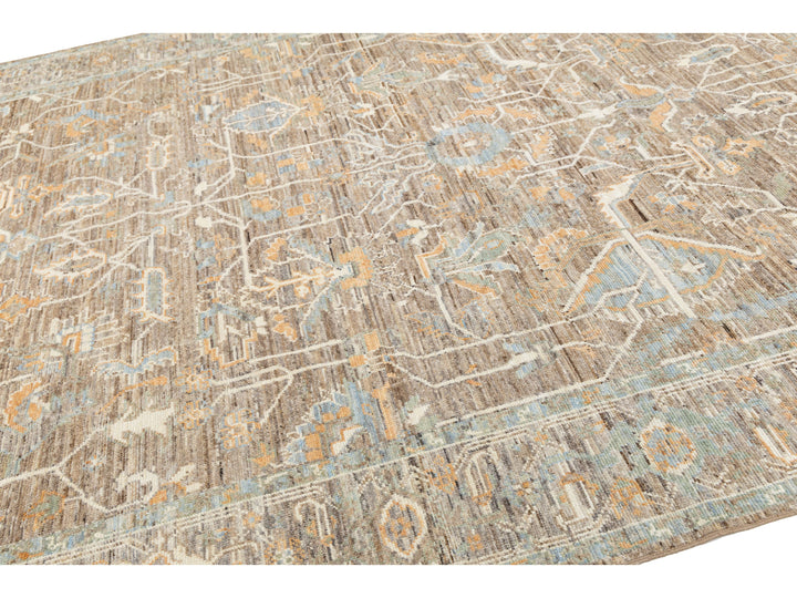 Modern Oushak Wool Rug 9 X 12