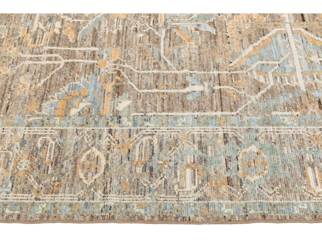 Modern Oushak Wool Rug 9 X 12