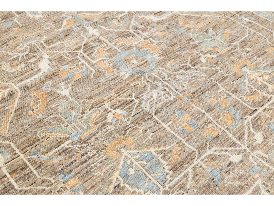 Modern Oushak Wool Rug 9 X 12