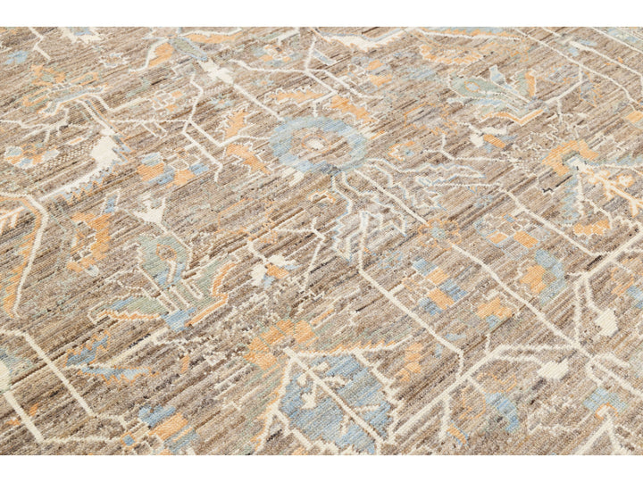 Modern Oushak Wool Rug 9 X 12