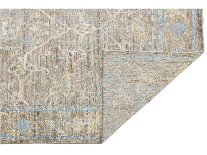 Modern Oushak Wool Rug 9 X 12