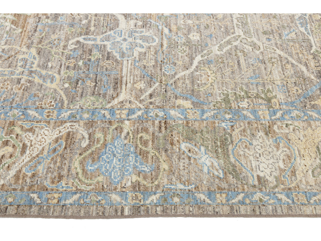 Modern Oushak Wool Rug 9 X 12
